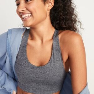 OLD NAVY ACTIVE - PowerPress Medium Support Strappy Sports Bra - Carbon Grey XXL